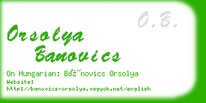 orsolya banovics business card
